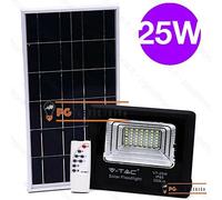 V-TAC Lámpara LED 25W Tipo Foco A Batería Con Panel Solar Y Mando Timer