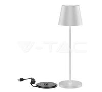 V-tac LED lámpara de mesa 2W 3000K IP54 recargable-blanco VT-7522 -7651