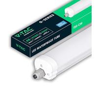 V-TAC Pantalla LED Estanca 150 CM - 48W - PRO SERIES - Lámpara Luminaria Rectangular 5760 Lumen IP65 para Pared, Garaje, Tienda - Tubo LED - Plafón LED Lineal - Luz Blanco Frío 6500K