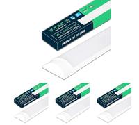 V-TAC Pantalla LED Luminaria 30 CM - 10W - Chip Samsung - Lámpara Rectangular 1200 Lumen IP20 para Pared, Garaje, Tienda - Tubo LED - Plafón LED Lineal - Luz 4000K Blanco Neutro (Paquete de 4)