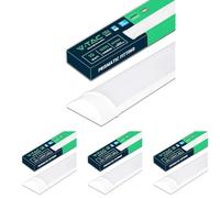 V-TAC Pantalla LED Luminaria 30 CM - 10W - Chip Samsung - Lámpara Rectangular 1200 Lumen IP20 para Pared, Garaje, Tienda - Tubo LED - Plafón LED Lineal - Luz 3000k Blanco Cálido (Paquete de 4)