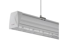 V-TAC Plafón LED lineal Follow 50 W 150 cm doble lente asimétrica 4000 K IP20 regulable