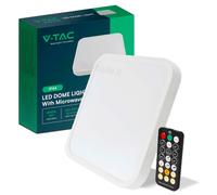 V-TAC Plafoniera LED Con Sensor De Movimiento 18W IP44 Blanco Negro VT-8618S