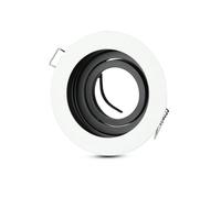 V-TAC Portafoco empotrable Redondo de Metal Blanco orientable 15° Gu10