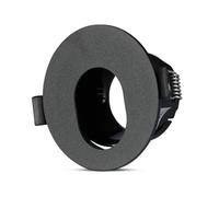 V-TAC Portalámparas LED empotrable GU10 redondo color negro con interior negro