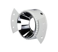 V-TAC Portalámparas LED empotrable redondo GU10 color blanco y cromado