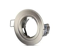 V-TAC Portalámparas Redondo empotrable para Casquillo Gu10, Satin Nickel