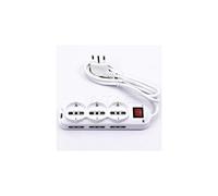 V-TAC - Regleta de 9 enchufes bipaso/schuko con Toma Alemana y Tomas/bipaso estándar Italiano Interruptor Luminoso - SKU 8735