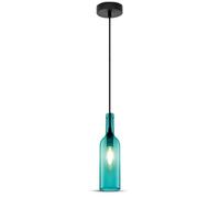 V-TAC SKU.3768 Lámpara Colgante forma Botella, 60W, Azul, Ø72 mm, 280 x 1150 mm