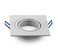 V-Tac Soporte Cuadrado Empotrable para Bombillas GU10 91x91x25mm Blanco
