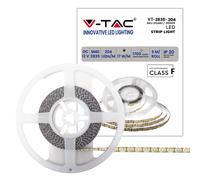V-TAC Tira LED bobina de 5 metros 17 W por metro cinta luminosa SMD 2835 color de luz blanca cálida 3000 K para interior con tira adhesiva, alimentada a 12 V.