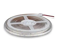 V-TAC Tira LED de bobina de 5 metros, 5 W por metro, cinta de luz SMD 3528, color azul claro, para exteriores con tira adhesiva y cubierta de silicona, alimentada a 12 voltios.