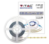 V-TAC Tira LED de interior SMD 2835 de 18 W - 5 metros - Tira LED adhesiva para casa, cocina, habitación, ambientes interiores - Luz blanca natural 6500 K - Tiras LED de alta luminosidad - 24 voltios