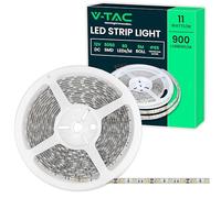 V-TAC Tira LED IP65 12 W 5 m SMD 5050 3000 K blanco cálido 12 V para jardín, balcón, patio