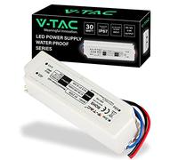 V-TAC Transformador LED 30 W 12 V 2,5 A con 1 salida - Adaptador de alimentación de cintas LED - Transformador de plástico para dispositivos electrónicos, cámaras, pantallas - Ultra Slim - AC 100 -