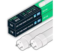 V-TAC Tubo LED 120 CM - T8 G13-18W - 1850 Lúmenes - [Chip Samsung] - Tubos LED para Techo, Pared, garaje, Tienda - Tubo LED forma T8 - Sustitución de neón - Blanco Frío 6500K