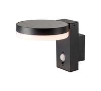 V-TAC VT-1147 Aplique LED Solar Exterior Sensor Movimiento 5.5W Luz Calda Negro
