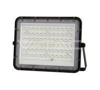 1 pz 15W LED Solar Floodlight 6400K Replaceable Battery 3m Wire Black Body