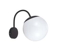 V-TAC VT-1223 Aplique LED Exterior E27 Globo Opal Negro IP44