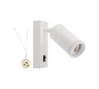 V-TAC VT-429 - Portalámparas LED de pared con casquillo GU10, orientable, aplique con interruptor tipo lámpara hotel - SKU 10295