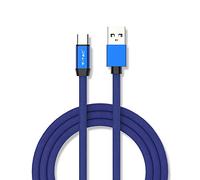 V-tac VT-5342 Type-C naar USB gevlochten kabel - 1 meter - blauw