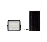V-TAC VT-80W LED Solar Floodlight - 4000K - 6000mAh - Cable 3M - Incluye Control remoto - Negro