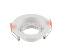 V-TAC VT-933 - Foco LED empotrable redondo orientable foco GU10 color blanco de policarbonato SKU 6658