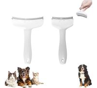 V-Tooth Deshedding Comb, Celery Pets Celerypets V-Tooth Deshedding Comb, Doggocomfy Pet Comb Pro,Tight V-Shaped Teeth Shedding Combs with Ergonomic Handle (White,S+L)