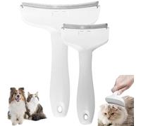 V-Tooth Deshedding Comb, Celery Pets V-Tooth Deshedding Comb, Doggocomfy Pet Comb Pro, Pet Deshedding Tool with Curve Blade, Dog & Cat Grooming Brush for Shedding (White,S+L)