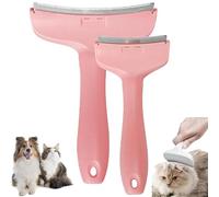 V-Tooth Deshedding Comb, Celery Pets V-Tooth Deshedding Comb, Doggocomfy Pet Comb Pro, Pet Deshedding Tool with Curve Blade, Dog & Cat Grooming Brush for Shedding (Pink,S+L)