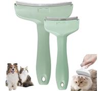 V-Tooth Deshedding Comb, Celery Pets V-Tooth Deshedding Comb, Doggocomfy Pet Comb Pro, Pet Deshedding Tool with Curve Blade, Dog & Cat Grooming Brush for Shedding (Green,S+L)
