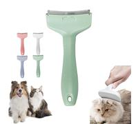 V-Tooth Deshedding Comb, Celery Pets V-Tooth Deshedding Comb, Doggocomfy Pet Comb Pro, Pet Deshedding Tool with Curve Blade, Dog & Cat Grooming Brush for Shedding (Green,Small)