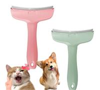 V Tooth Deshedding Comb for Pets, Dog and Cat Grooming Brush for Shedding, Tight V-Shaped Teeth Shedding Combs with Ergonomic Handle (Pink,L+XL)
