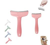 V-Tooth Deshedding Comb for Pets, Pet Hair Removal Tool, Tooth Deshedding Comb for Pets, Dog & Cat Grooming Brush for Shedding, Tight V-Shaped Teeth Shedding Combs with Ergonomic Handle (Pink,S+L)