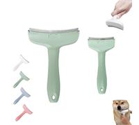 V-Tooth Deshedding Comb for Pets, Pet Hair Removal Tool, Tooth Deshedding Comb for Pets, Dog & Cat Grooming Brush for Shedding, Tight V-Shaped Teeth Shedding Combs with Ergonomic Handle (Green,S+L)