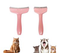 V-Tooth Deshedding Comb for Pets - Pro-Groom 1. 1 mm V-Shaped Teeth Pet Comb, Dog & Cat Grooming Brush for Shedding, Teeth Shedding Combs with Ergonomic Handle (Pink)