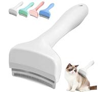 V-Tooth Deshedding Comb for Pets, Tight Pet Grooming Brush with Curve Blade, Reduces Shedding Fast, Promotes Healthy Skin for Dogs & Cats (White,Small)