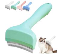 V-Tooth Deshedding Comb for Pets, Tight Pet Grooming Brush with Curve Blade, Reduces Shedding Fast, Promotes Healthy Skin for Dogs & Cats (Green,Small)