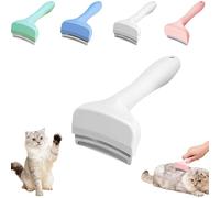 V-Tooth Deshedding Comb for Pets, Tooth Deshedding Comb for Pets Dog & Cat Grooming Brush Multifunctional Pet Comb with Ergonomic Handle for Shedding (White,Small)
