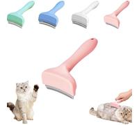 V-Tooth Deshedding Comb for Pets, Tooth Deshedding Comb for Pets Dog & Cat Grooming Brush Multifunctional Pet Comb with Ergonomic Handle for Shedding (Pink,Small)