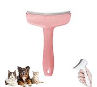V-Tooth Deshedding Comb, Pet Hair Removal Tool, Tooth Deshedding Comb for Pets, Dog & Cat Grooming Brush for Shedding, Tight V-Shaped with Ergonomic Handle (Pink,Large)