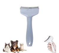 V-Tooth Deshedding Comb, Pet Hair Removal Tool, Tooth Deshedding Comb for Pets, Dog & Cat Grooming Brush for Shedding, Tight V-Shaped with Ergonomic Handle (Blue,Small)