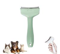 V-Tooth Deshedding Comb, Pet Hair Removal Tool, Tooth Deshedding Comb for Pets, Dog & Cat Grooming Brush for Shedding, Tight V-Shaped with Ergonomic Handle (Green,Small)
