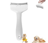 V-Tooth Deshedding Comb, V-Tooth Deshedding Brush, Doggocomfy Pet Comb Pro, with Ergonomic Handle, Pet Hair Removal Tool, Cat Dog Pets Grooming Brush For Cleaning Shedding Hairs (White,Small)