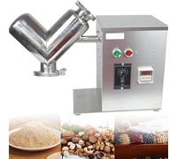 V-Type - Mezclador de polvo seco con pantalla LED y temporizador, material de acero inoxidable, ideal para alimentación, fertilizante, combustible y polvo medicinal