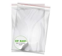 V1 TRADE Juego de 100 bolsas con cremallera, 200 x 250 mm, resistentes con cierre a presión, bolsas reutilizables para una mejor organización, bolsas de plástico con cierre