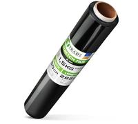 V1 TRADE Rollo de lámina elástica negra - Película para envolver - Película elástica a mano 285 m/50 cm Material de embalaje - Película de embalaje en rollo - Película para muebles - Láminas para