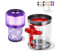 V12 Slim - Depósito de polvo para Dyson V12 SV20 SV30 SV46 SV49 Detect Slim Absolute Aspiradora Tanque Repuestos, Repuesto Slim Dust Container Partes-N.º 965272-01 con filtro