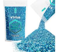 v1rtus | Glitter pintura ADITIVO - 100 g/Ocean Blue holográfica | Pintura brillante con purpurina para paredes interiores y exteriores