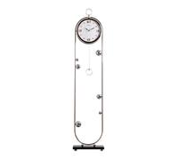 V2t9R4m7 Reloj de Caja Larga Reloj de pie Moderno, Chapado en Oro, decoración del hogar con Cesta Almacenamiento, botellero, Reloj Vertical Reloj de pie Vertical